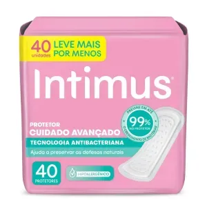 Protetor Diário Intimus Cuidado Avançado Antibacteriano 40 unidades