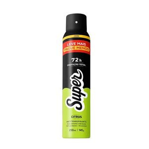 Desodorante Aerosol Super 72h Citrus 250ml