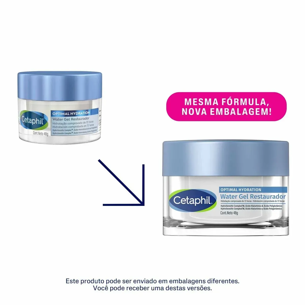 Hidratante Facial Cetaphil Water Gel Restaurador 48g - Drogaleste